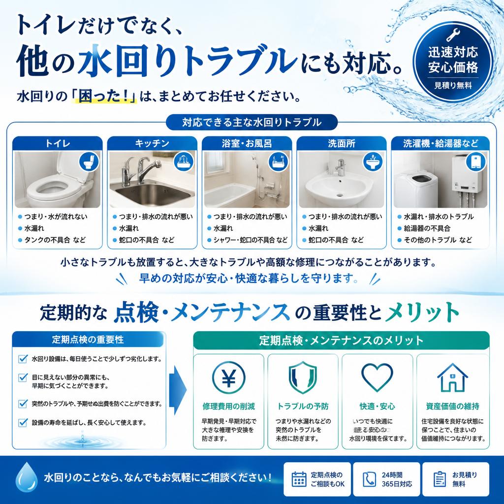 ご家庭の水回りメンテナンス