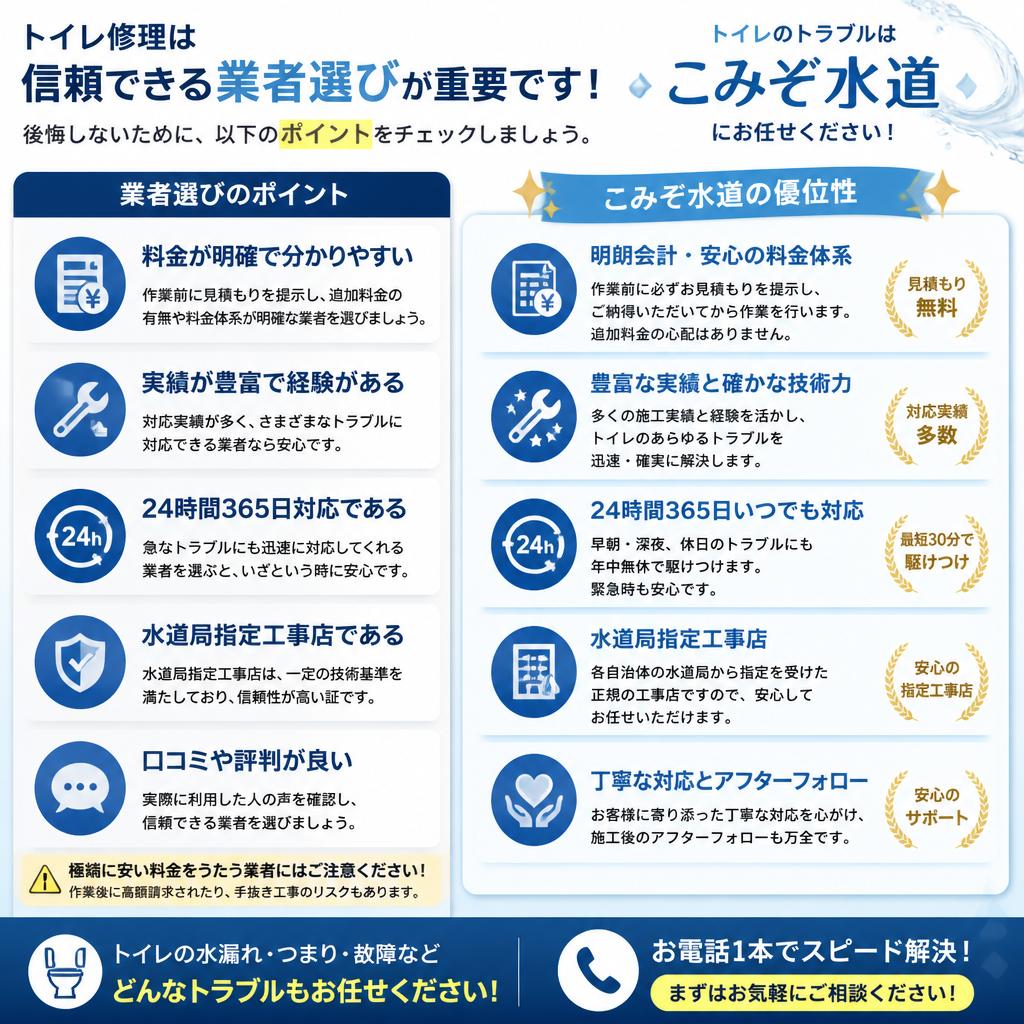 豊橋市の水道業者の選び方