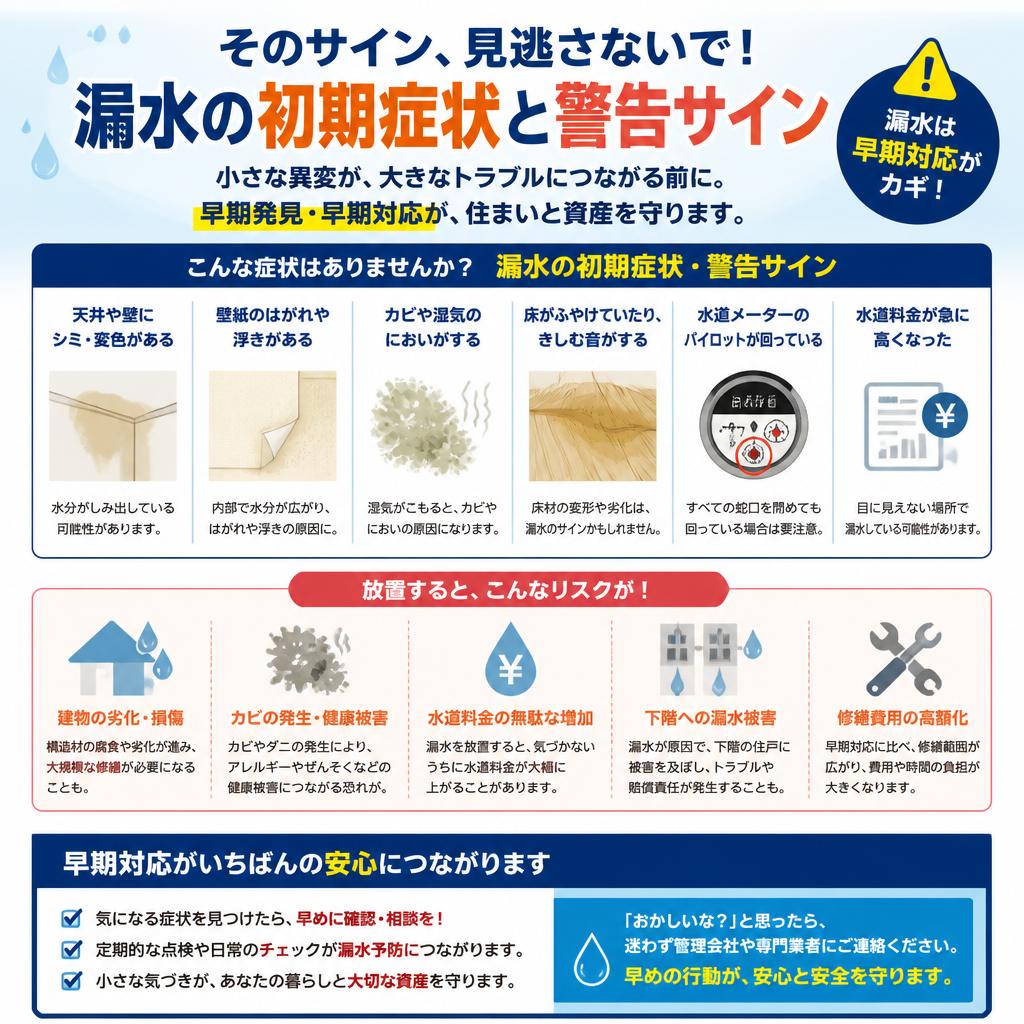 漏水のサインを見逃すな!