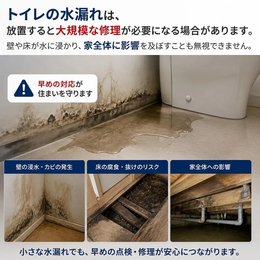 2. 水漏れの影響と放置した場合のリスク