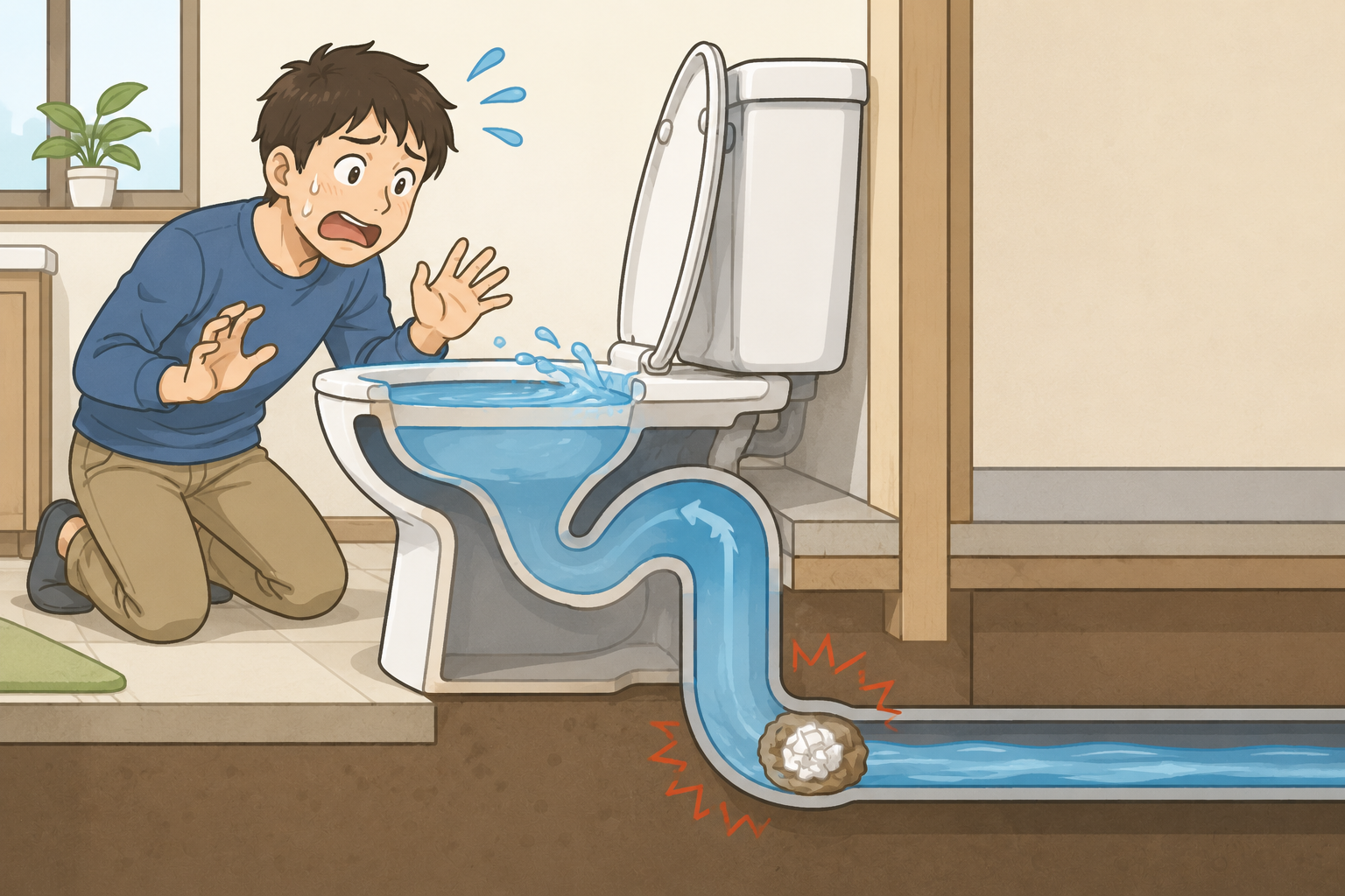 豊川市でトイレの詰まりにお悩みの方へ、異物をしっかり除去します！
