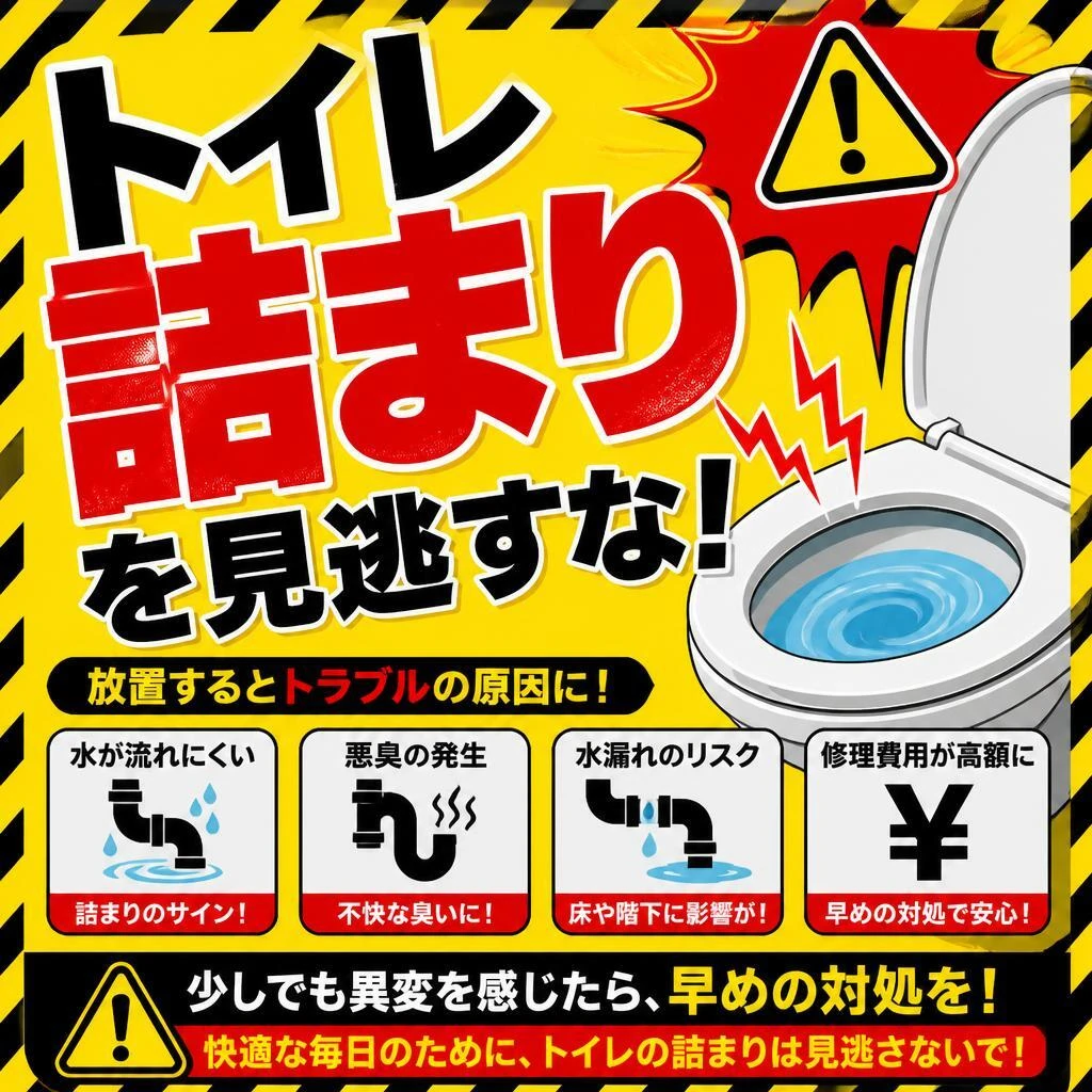 トイレ詰まりを見逃すな！