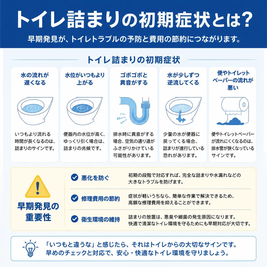 2. 詰まりの兆候を見極めるポイント
