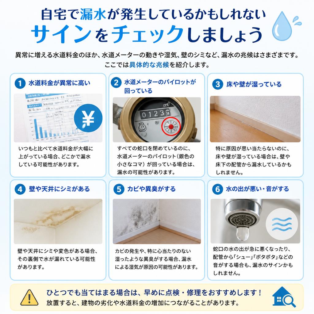 漏水の兆候を見逃さない！