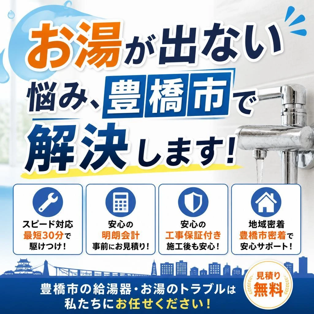 「お湯が出ない悩み、豊橋市で解決します！」
