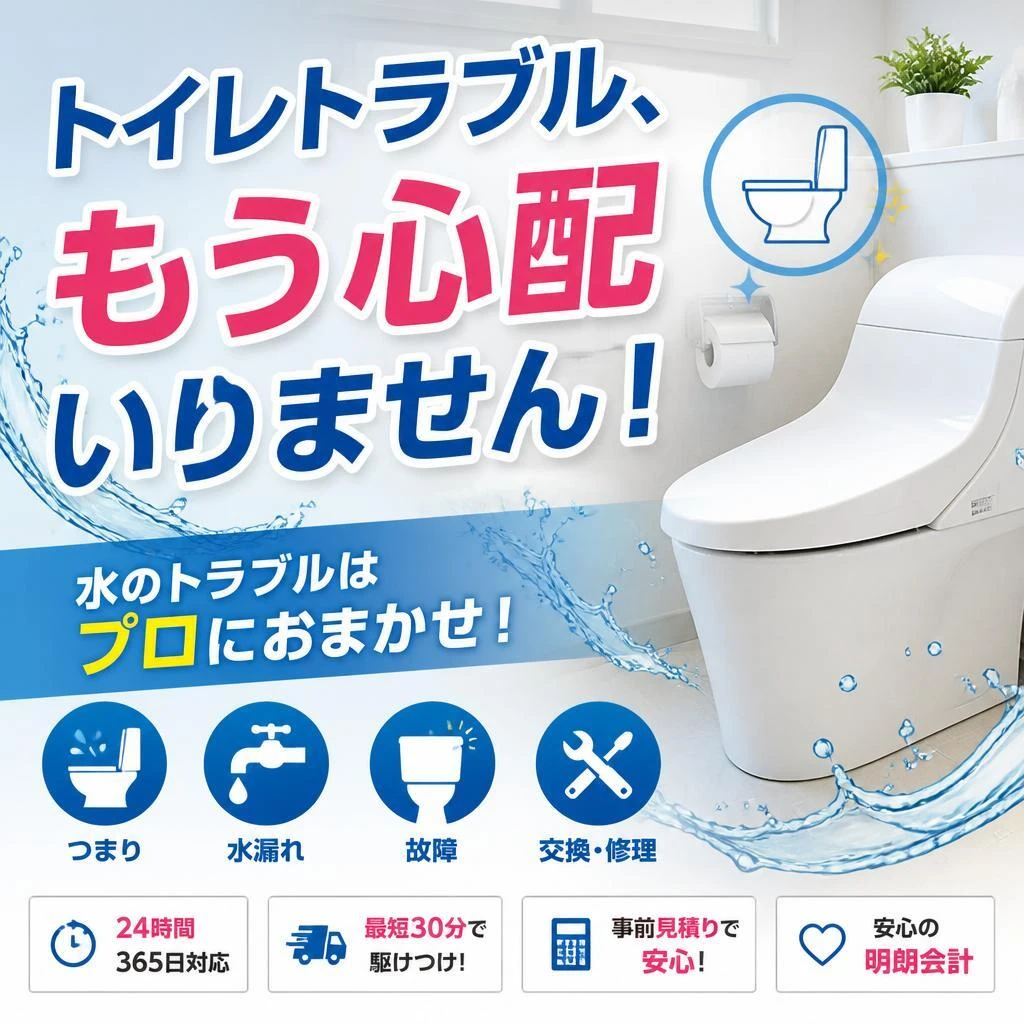 トイレトラブル、もう心配いりません！