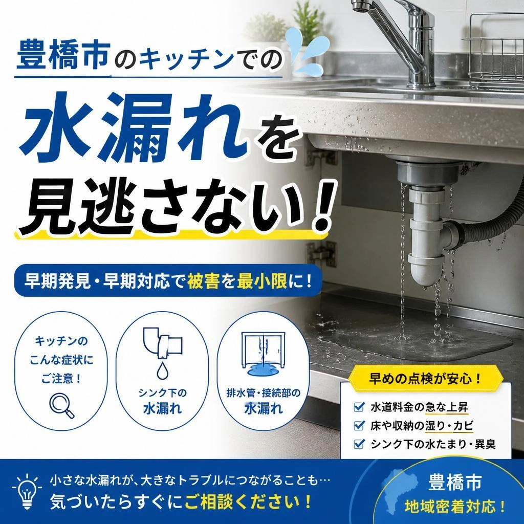 豊橋市のキッチンでの水漏れを見逃さない！