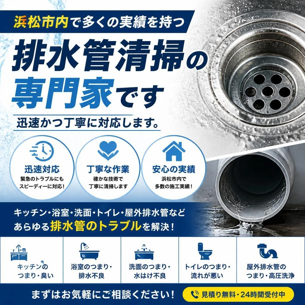 浜松市で信頼される排水管清掃のプロフェッショナル