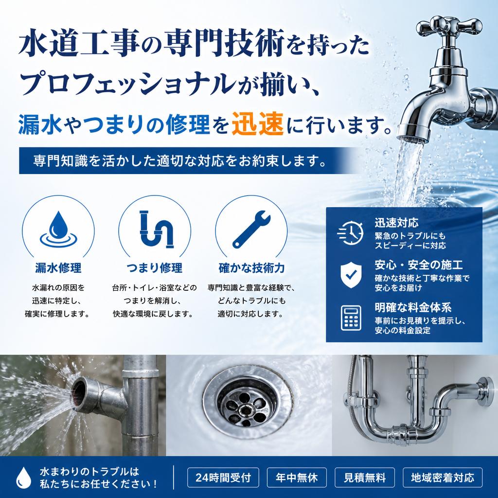 水道修理のプロフェッショナル