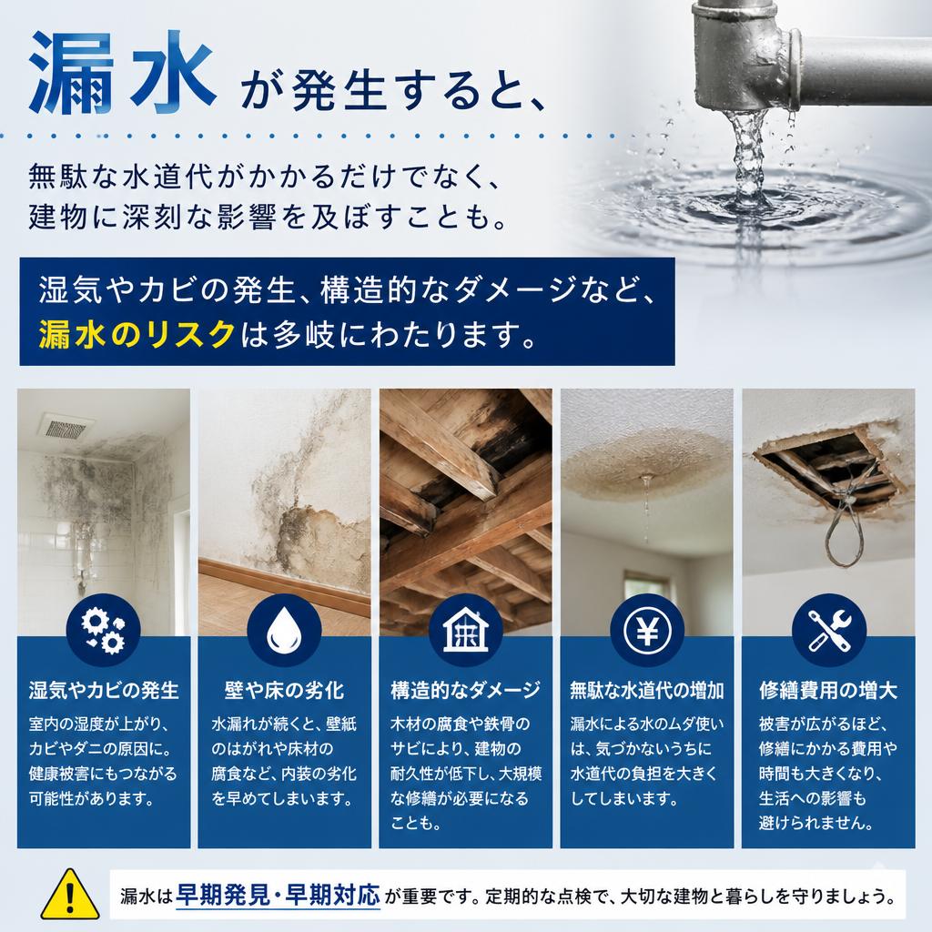 漏水の影響はこれだ！