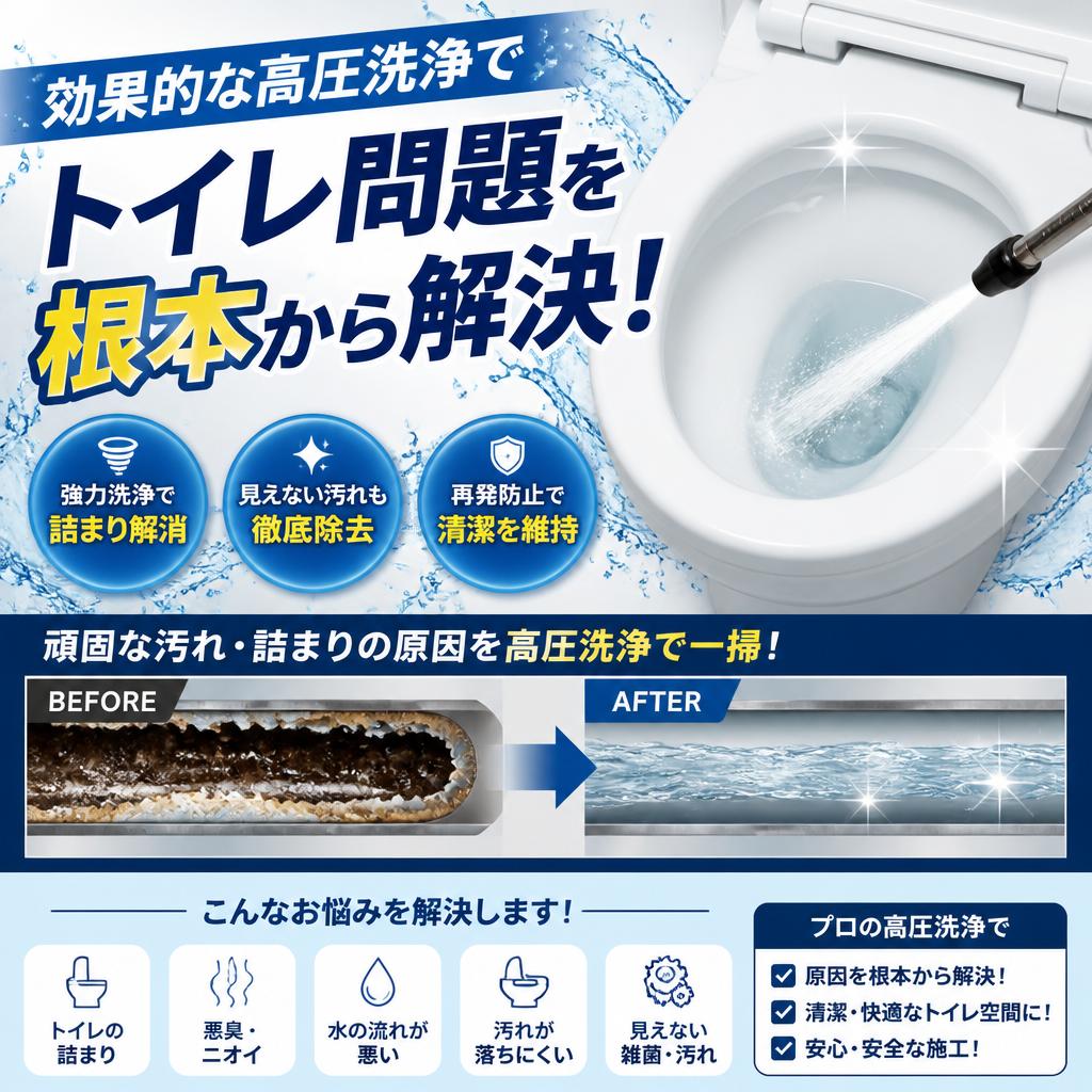 効果的な高圧洗浄でトイレ問題を根本から解決！