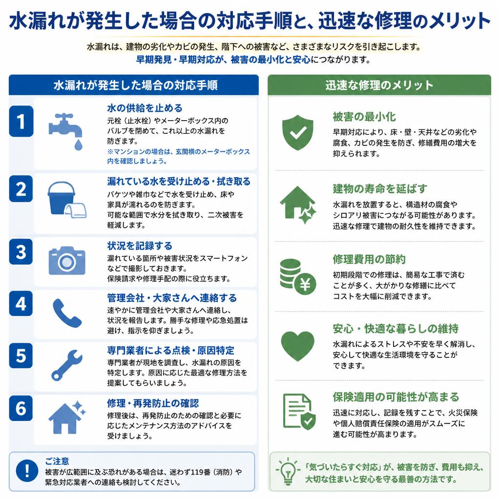 4. 水漏れ修理の必要性と手順