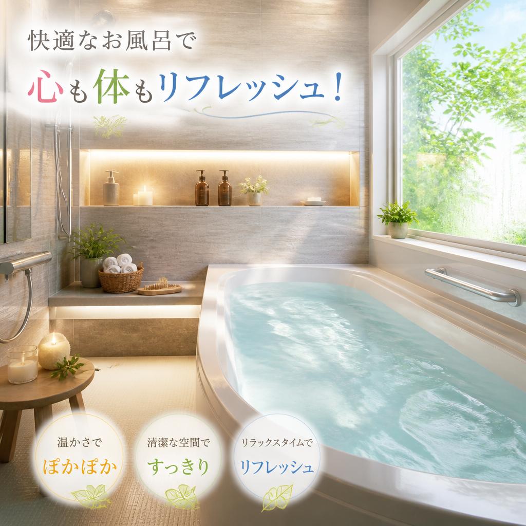 快適なお風呂で心も体もリフレッシュ！