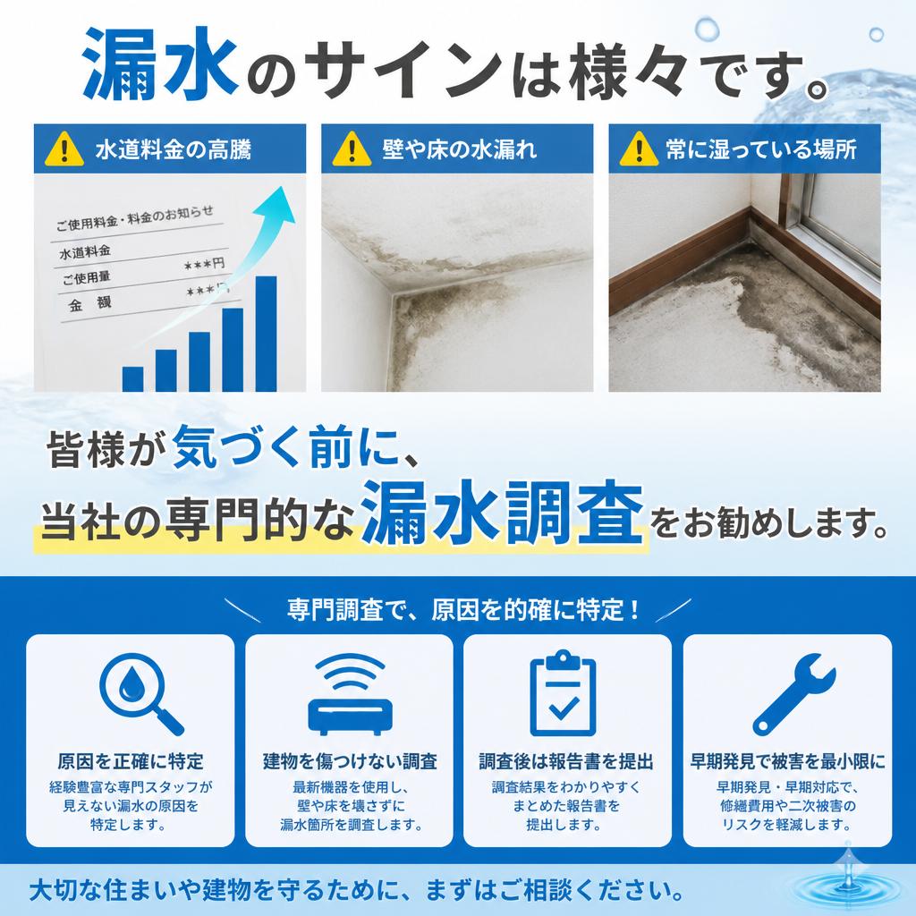 漏水のサインを見逃すな！