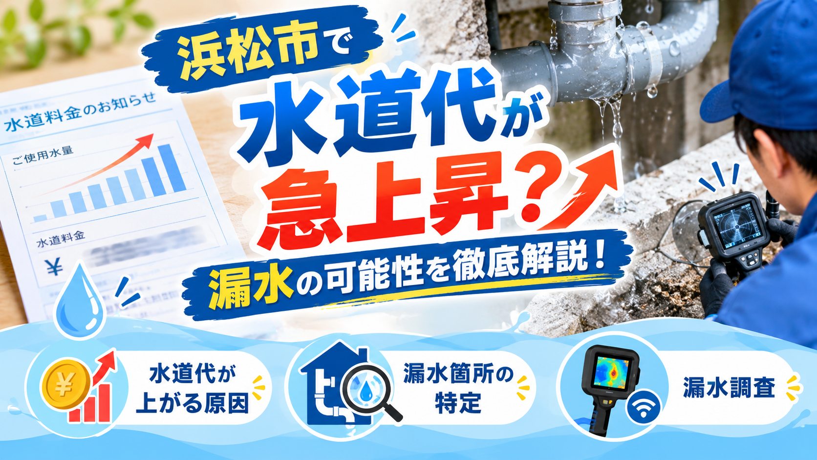 浜松市で水道代が急上昇中？漏水の可能性を徹底解説！