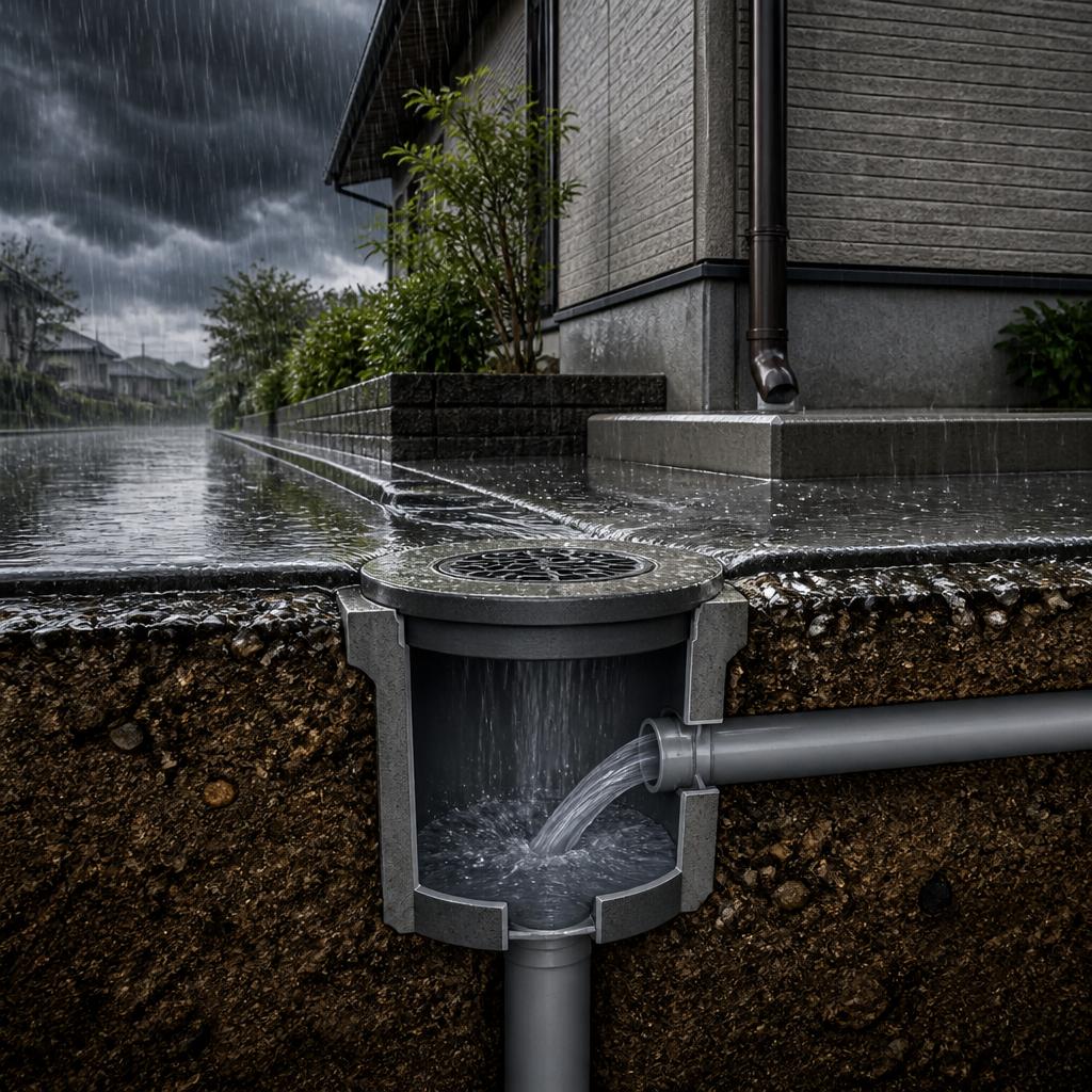 台風や大雨からあなたの家を守る、雨水マスの重要性を知っていますか？
