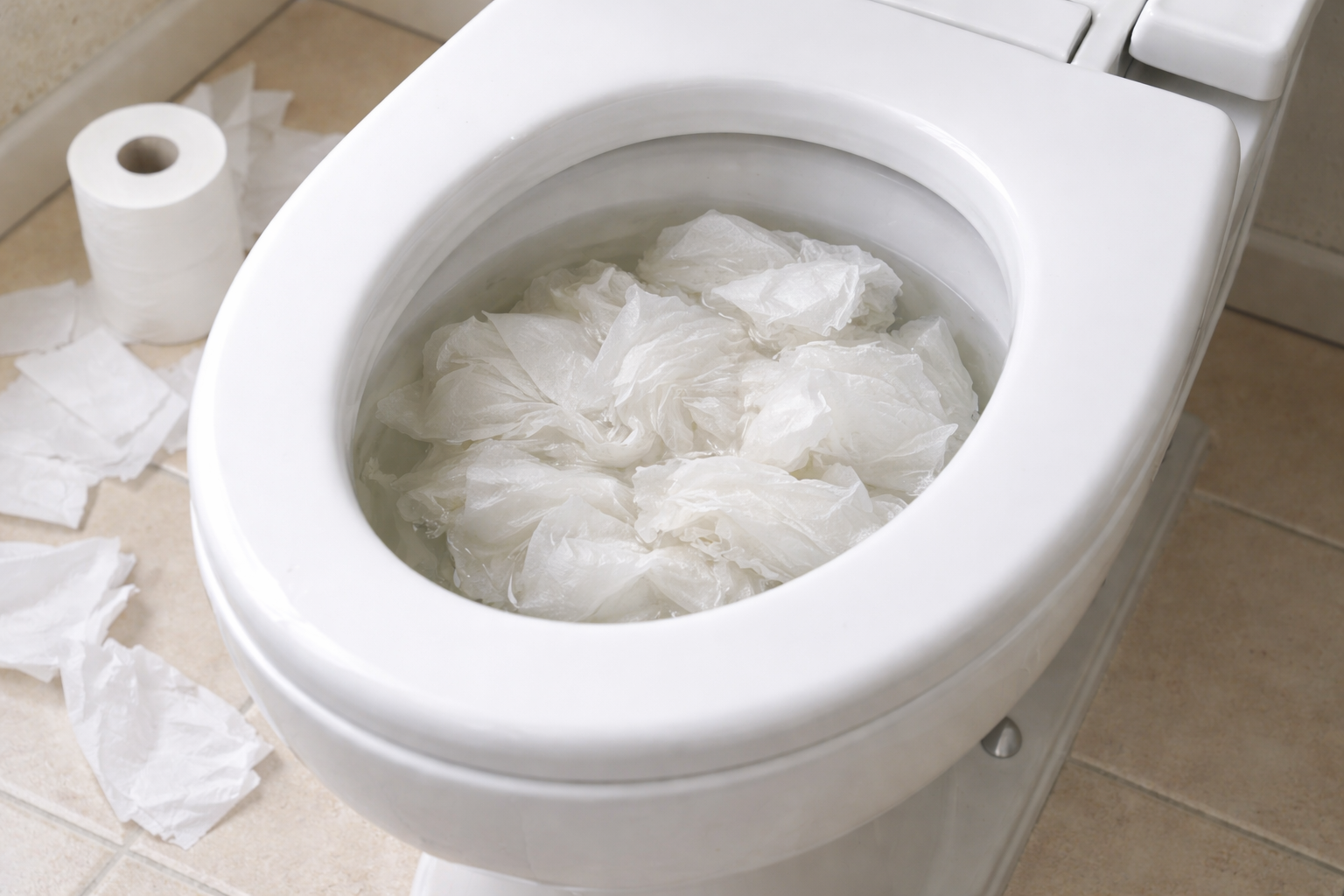 トイレの詰まりに即対応！